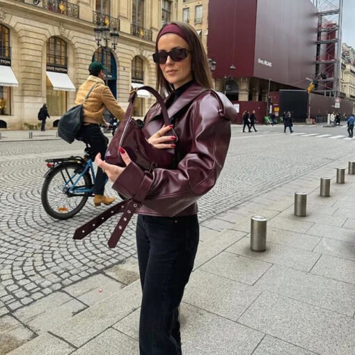 Leather Jacket Fashion Womens - Image 3