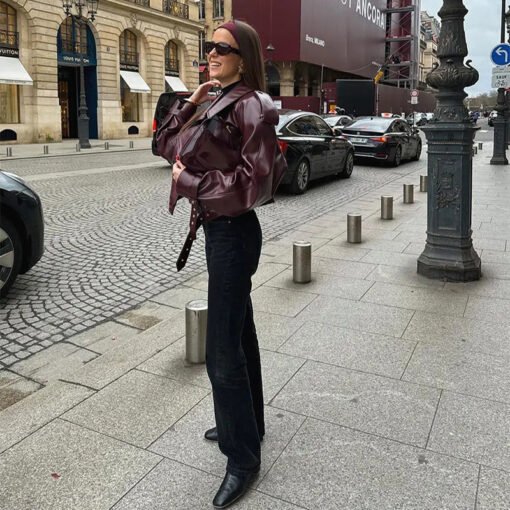 Leather Jacket Fashion Womens - Image 6