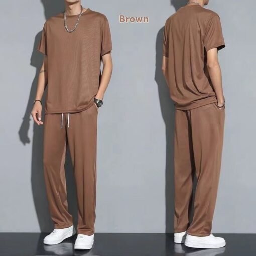 Suit Men's Short-sleeved T-shirt Trousers Sports Two-piece Set - Image 4