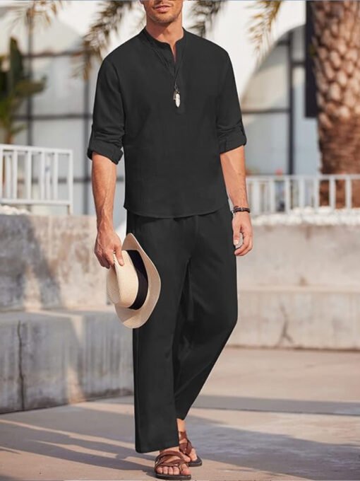 T Shirt Long-sleeved Shirt And Trousers Suit Tide - Image 5