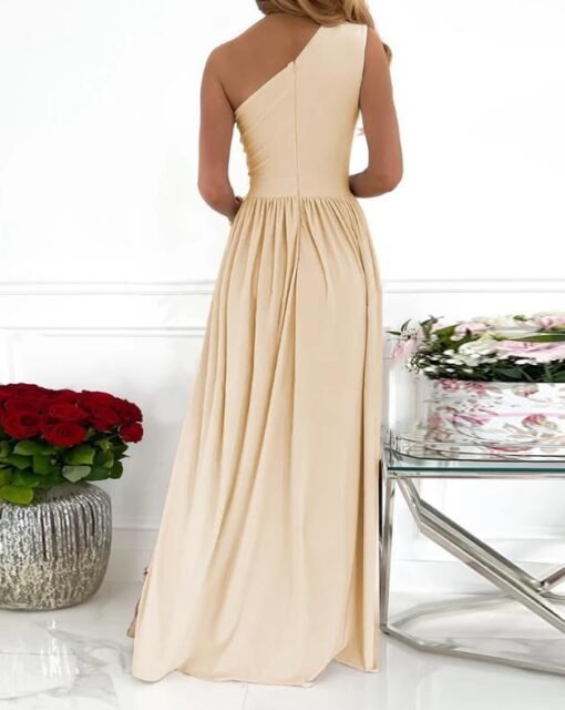Women's One Shoulder High Split Cutout - Image 3