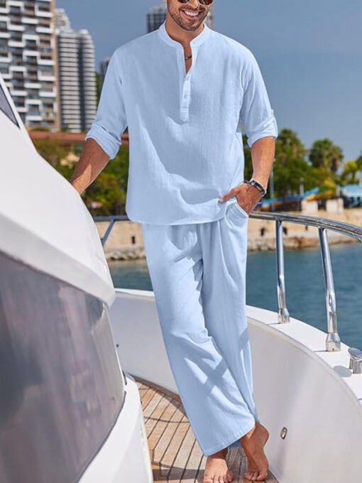 T Shirt Long-sleeved Shirt And Trousers Suit Tide - Image 6