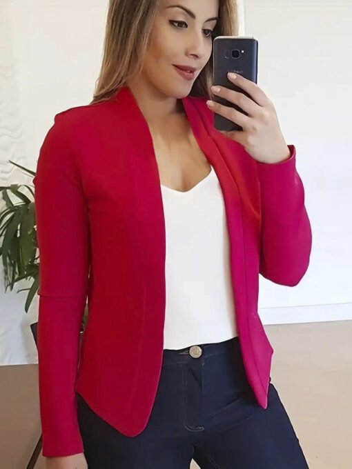 Small Suit Long Sleeve Cardigan Jacket Top - Image 6