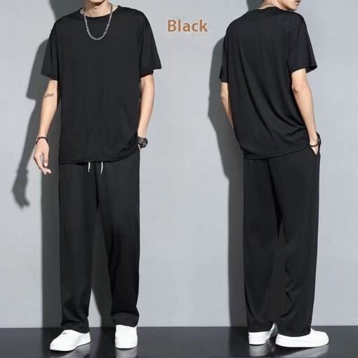 Suit Men's Short-sleeved T-shirt Trousers Sports Two-piece Set - Image 5