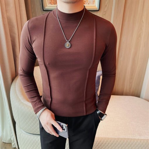 Long Sleeve T-shirt Men's Round Neck - Image 3