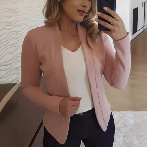 Small Suit Long Sleeve Cardigan Jacket Top - Image 4