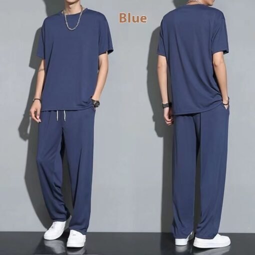 Suit Men's Short-sleeved T-shirt Trousers Sports Two-piece Set - Image 2