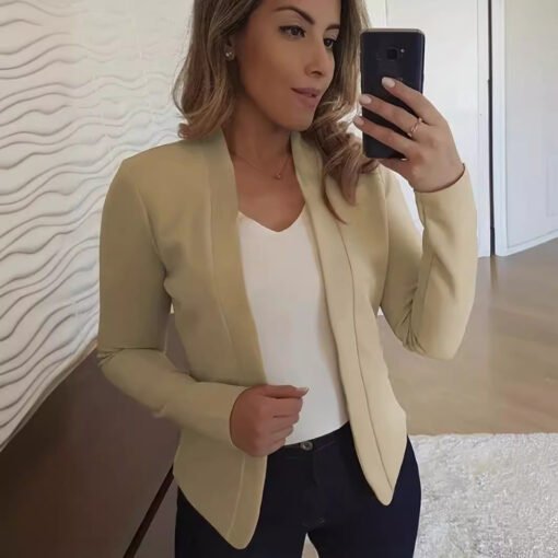 Small Suit Long Sleeve Cardigan Jacket Top - Image 8