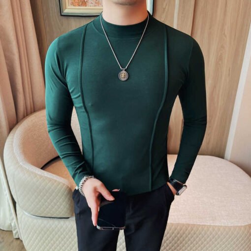 Long Sleeve T-shirt Men's Round Neck - Image 2