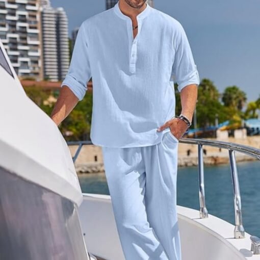 T Shirt Long-sleeved Shirt And Trousers Suit Tide